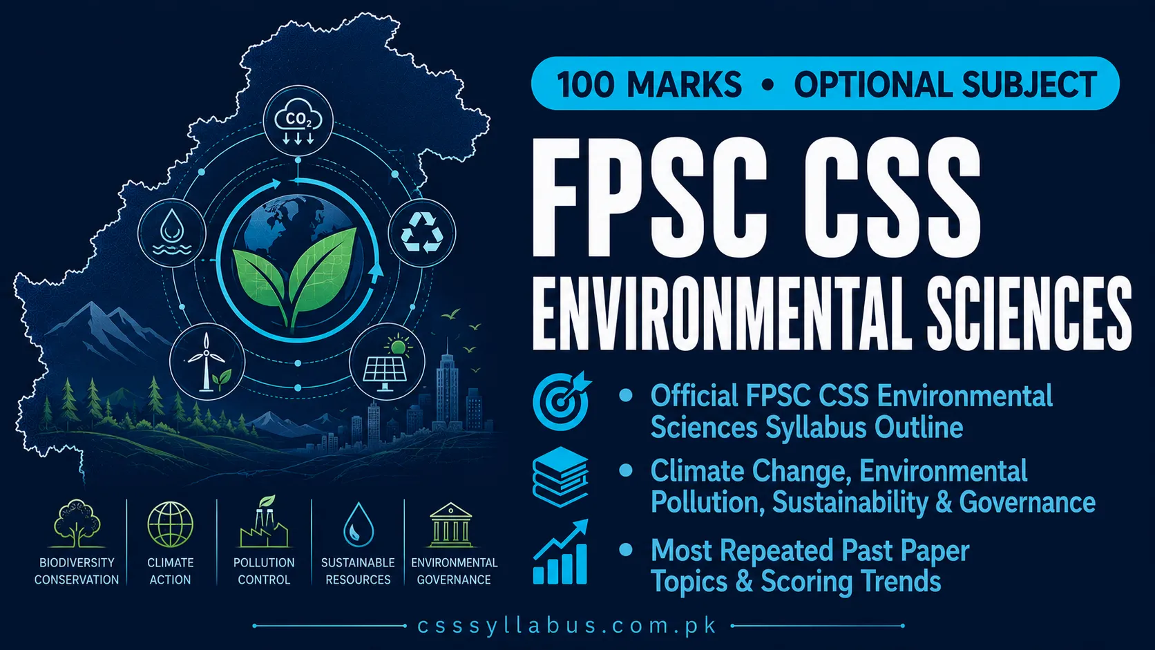 Environmental Science CSS Syllabus 2026 & 2027-FPSC PDF 1 FPSC CSS Environmental Sciences Subject Syllabus