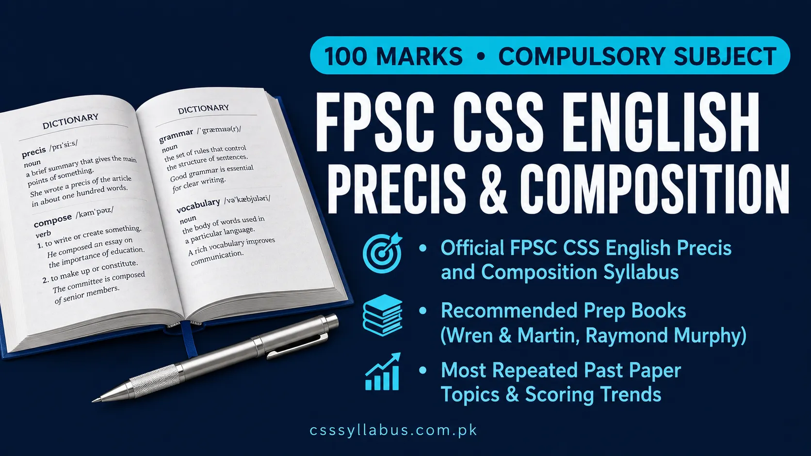 CSS English Précis and Composition Syllabus — PDF Download 1 CSS English Precis and Composition syllabus repeated topics FPSC exam