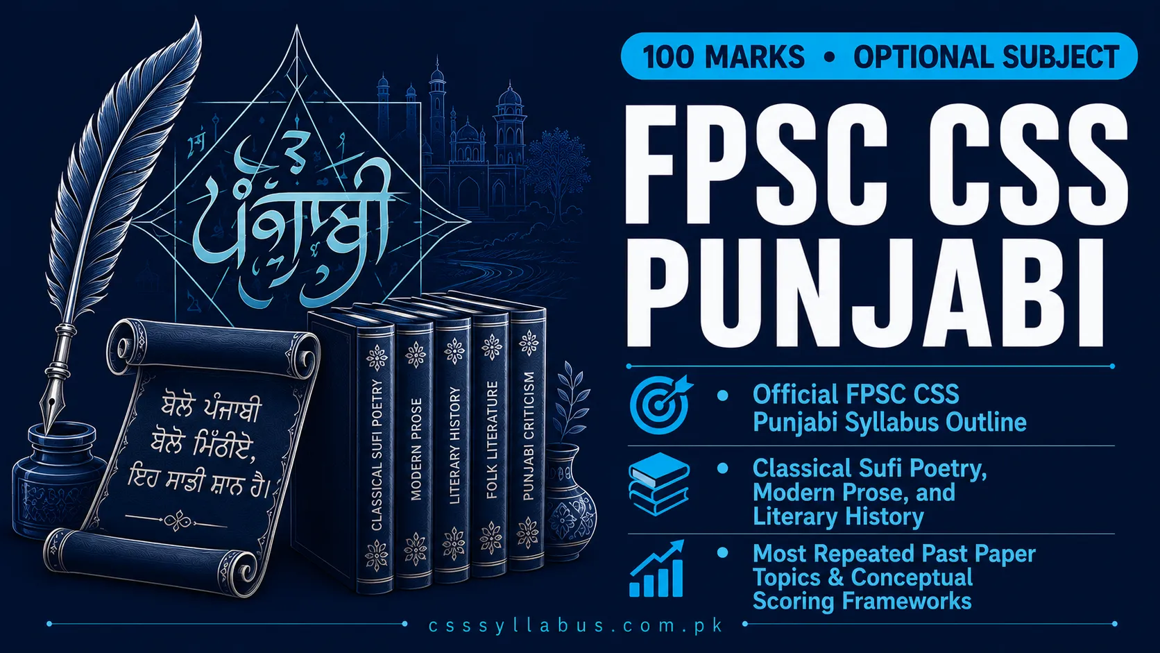 FPSC CSS Punjabi Syllabus