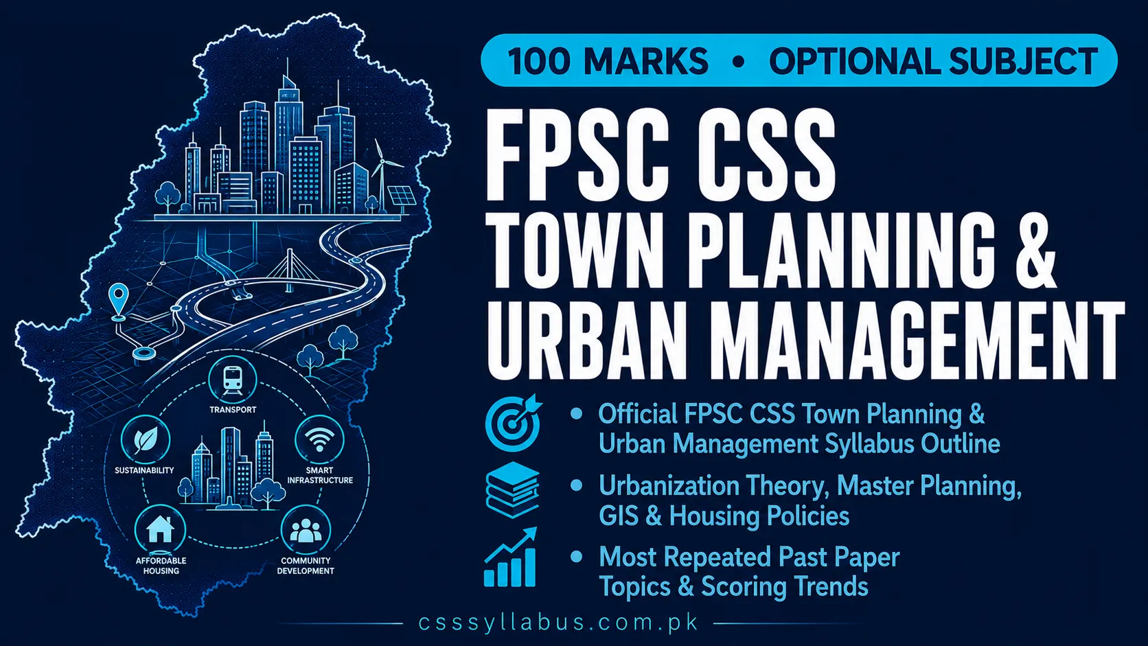 Town Planning and Urban Management CSS Syllabus 1 FPSC CSS Town Planning and Urban Management Syllabus