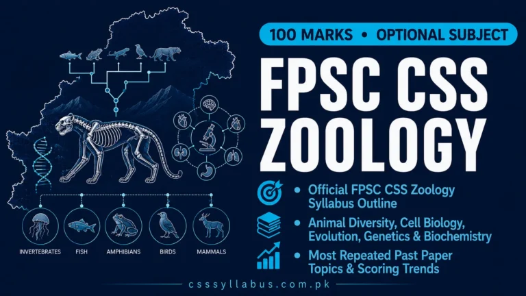 FPSC CSS Zoology Syllabus